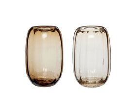 Vazen Ripple Brown (set van 2)