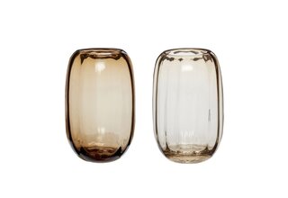 Vazen Ripple Brown (set van 2)