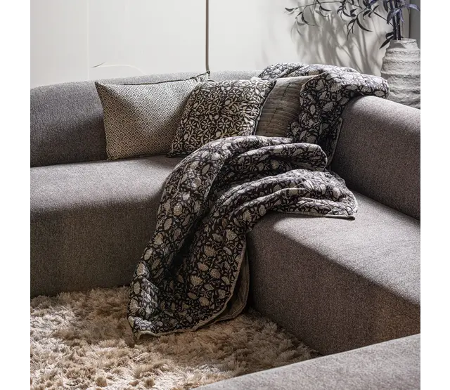 Kussen Blend met block print Kussen Blend met block print