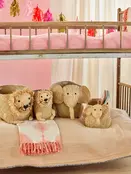 Opbergmand Raffia leeuw naturel - s