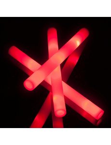  LED Foam sticks - rood (incl. milieubijdrage € 0,19 incl. BTW/stuk)
