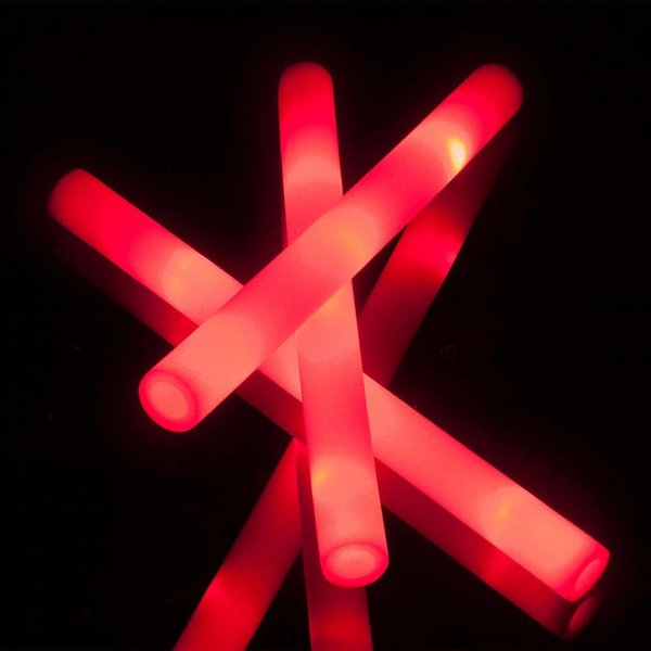Foam sticks Led, rood (incl. milieubijdrage € 0,19 incl. BTW/stuk)