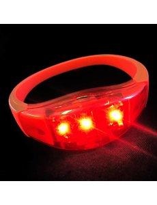  LED armband Sound activated -rood (incl. milieubijdrage € 0,19 incl. BTW/stuk)