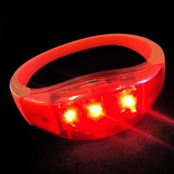 LED armband Sound activated - rood (incl. milieubijdrage € 0,19 incl. BTW/stuk)