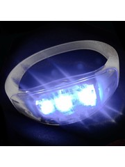  LED armband Sound activated - wit (incl. milieubijdrage € 0,19 incl. BTW/stuk)