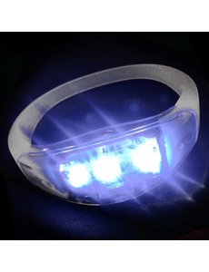  LED armband Sound activated - wit (incl. milieubijdrage € 0,19 incl. BTW/stuk)