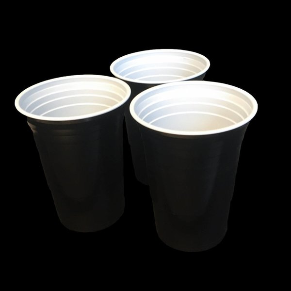 Amerikaanse plastic  black cups - 473 ml