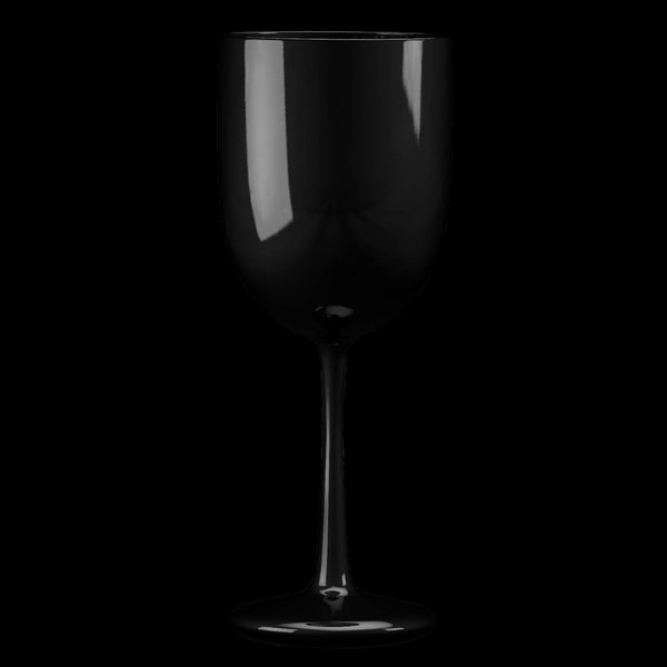 Onbreekbare wijnglazen polycarbonaat zwart 48cl