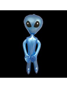  Opblaas alien - 150cm - Blauw
