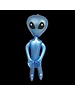  Opblaas alien - 150cm - Blauw