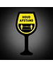  COVID-19 Sticker - Geel wijnglas - 200mm