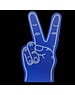  Foam hand - Peace - Blauw