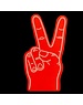  Foam hand - Peace -Rood