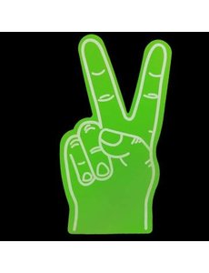  Foam hand - Peace - Groen