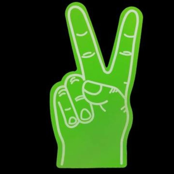 Foam hand - Peace - Groen