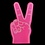 Foam hand - Peace - Roze