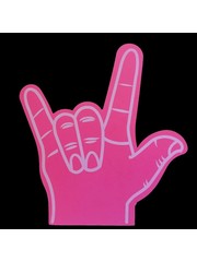  Foam hand -Rock - Roze