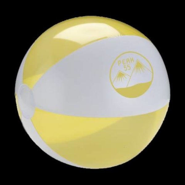 Strandballen - 30cm - bedrukt - geel - Betere promotie voor je merk ga je niet vinden!