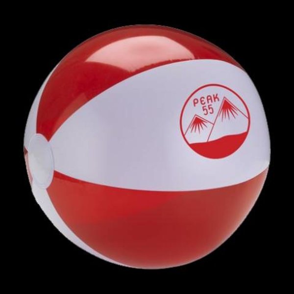 Strandballen - 30cm - bedrukt - rood - Betere promotie voor je merk ga je niet vinden!