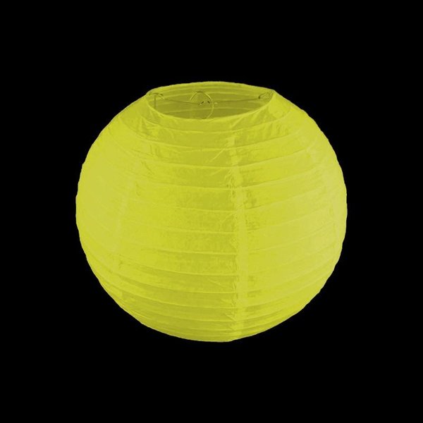 Gele lampion - 25cm - Zowel binnen als buitengebruik