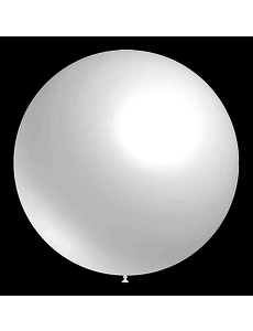  Ballonnen - Wit - Rond - Metallic - 87cm