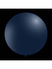  Ballonnen - Donkerblauw - Rond - Metallic - 28cm