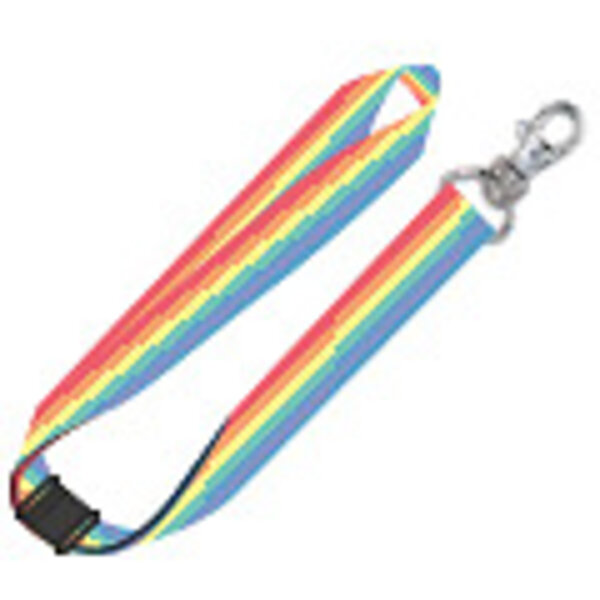 Onbedrukte lanyards met veiligheid - 20mm - Regenboog kleuren