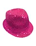  Feesthoed met pailletten - roze