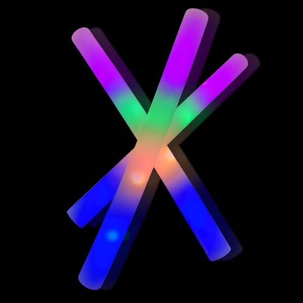 Multicolor LED Foam sticks (incl. Bebat bijdrage)