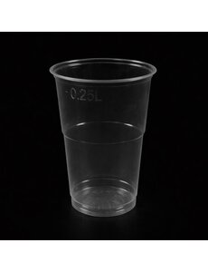 rPET wegwerp bekers - 25cl - Transparant