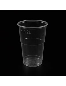  rPET wegwerp bekers - 20cl - Transparant