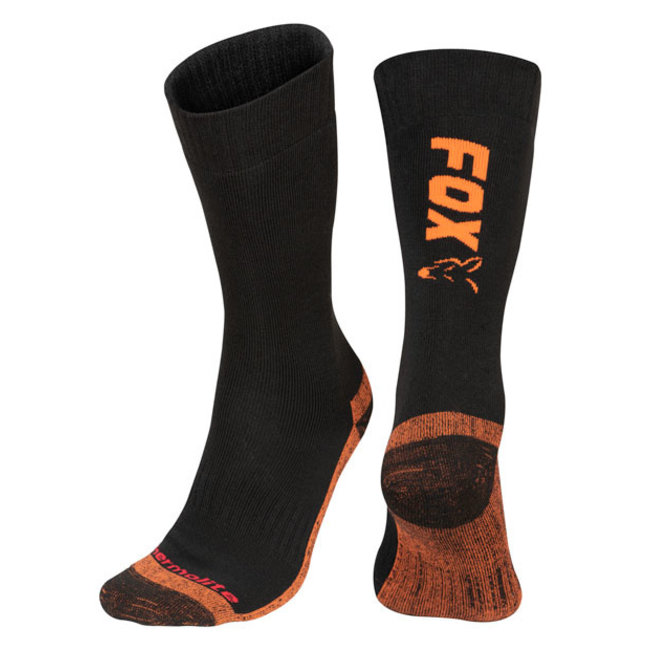 FOX Schwarz/Orange Thermo-Socken