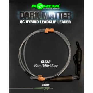 Korda Dark Matter Vorfach QC Hybrid Blei Clip - 50cm - 40lb