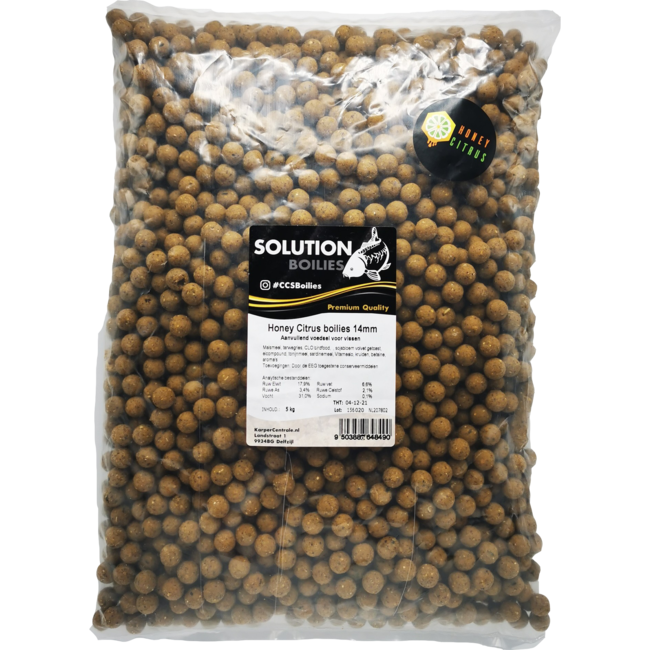 CC Solution Boilies Premium Range - Honey Citrus Boilies - 5KG - Gelb