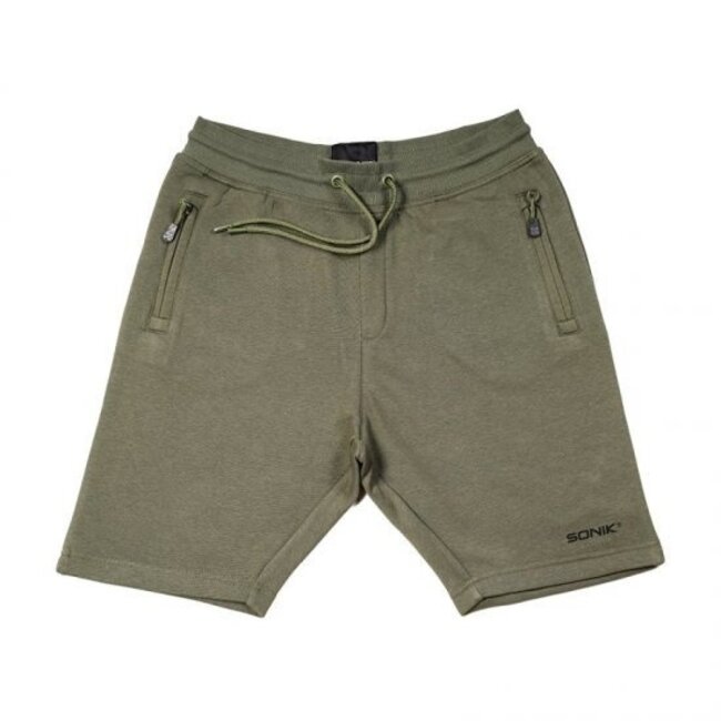 Sonik Grüne Fleece-Shorts