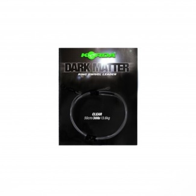 Korda Dark Matter 40lb Leader 50cm (Größe 8) Ring Swivel