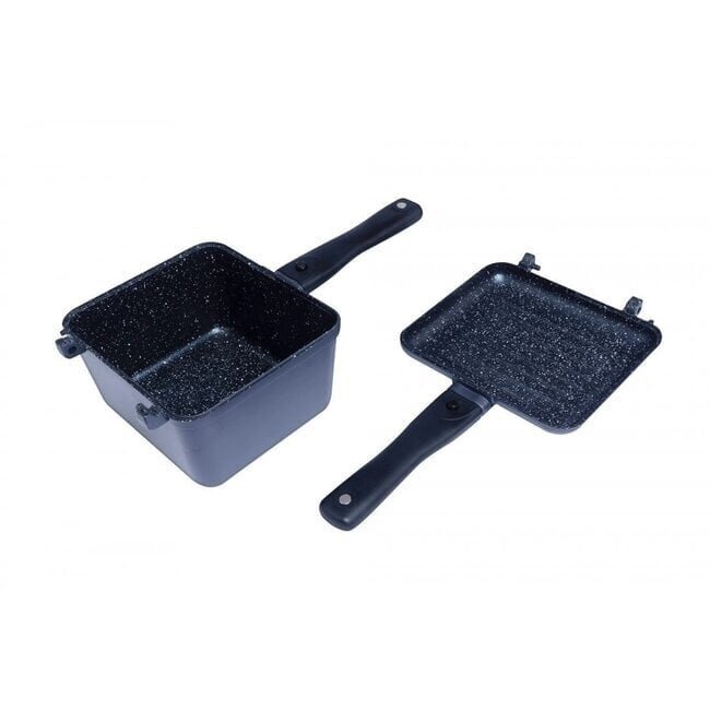 RidgeMonkey Connect Deeper Pfannen- und Griddle-Set - Granit Edition