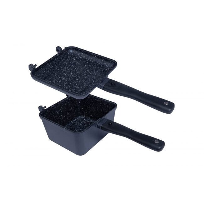 RidgeMonkey Connect Deeper Pfannen- und Griddle-Set - Granit Edition