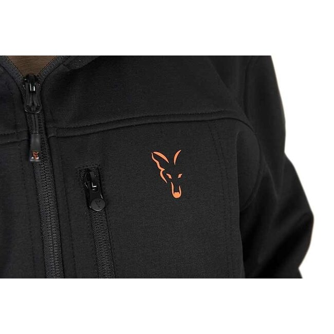 FOX Kollektion Soft Shell Jacke Schwarz & Orange (Letzte Größe XXL)