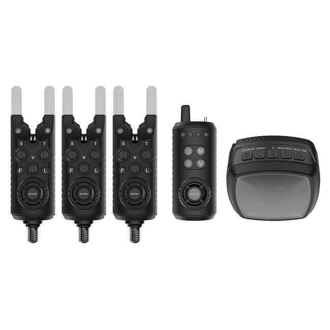 Sonik Gizmo2 Bissanzeiger 3+1 Set + Bivvy Lampe