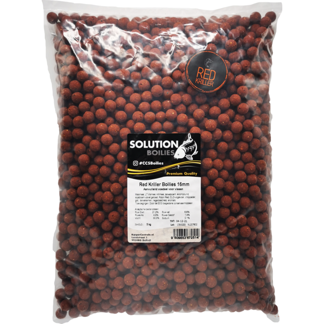 CC Solution Boilies Premium Range - Red Kriller Boilies - 5KG
