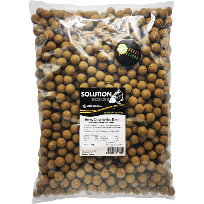 CC Solution Boilies Premium Range - Honey Citrus Boilies - 5KG - Gelb