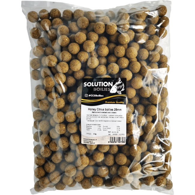 CC Solution Boilies Premium Range - Honey Citrus Boilies - 5KG - Gelb