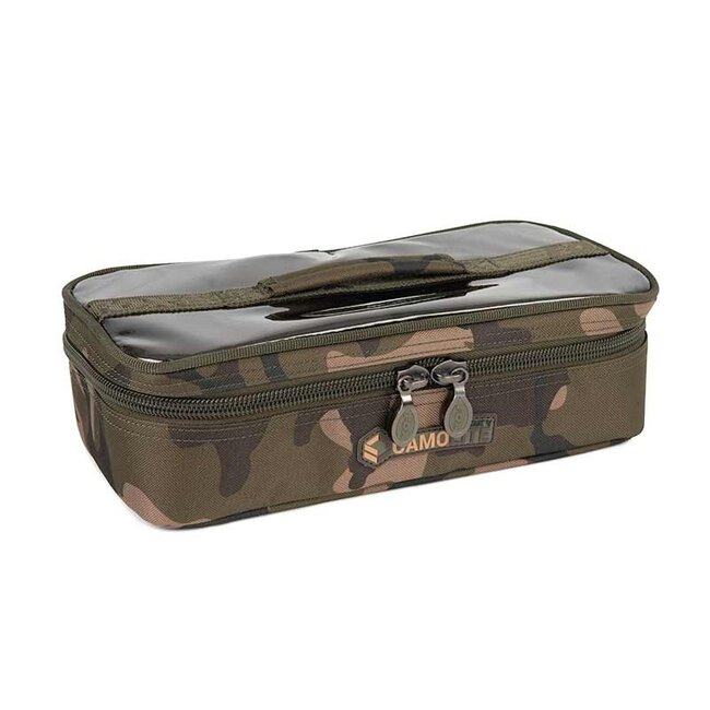 FOX Camolite 12 Pot Hookbait Case - Wasserfeste Hookbait Tasche mit 12 Pötten in Fox Camo