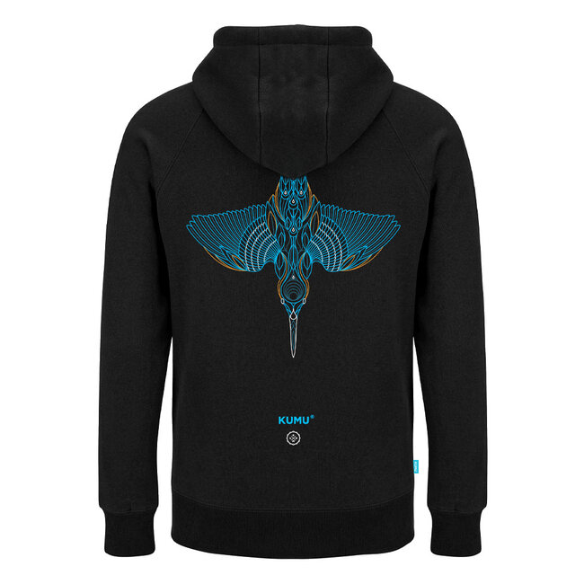 Kumu Take Flight Hoodie Eisvogel mit weichem, luxuriösem gebürstetem Stoff und Kapuze