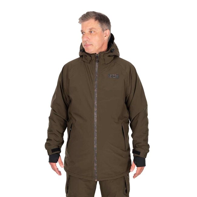 FOX Sherpa Tec Jacket - Winterjacke mit Sherpa Fleece - Khaki - Wasserdicht