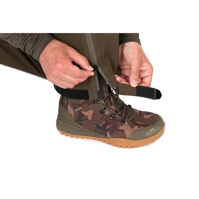 FOX Sherpa Tec Salopettes - Winterhose mit Sherpa Fleece - Khaki - Wasserdicht