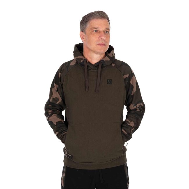FOX Premium 310 Hoodie Khaki/Camo - Luxus-Hoodie mit Microfleece-Kapuze