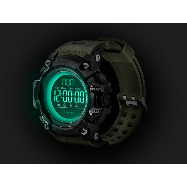 Delphin Delphin WIRUS Digitaluhr in Carpy Grün, robust und wasserdicht bis 50m