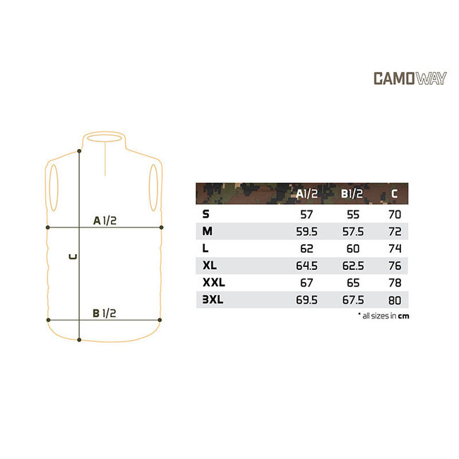 Delphin CamoWAY Bodywarmer - Leichter Wärmeschutz für Outdoor-Aktivitäten